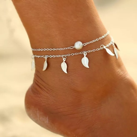 Jewelry - Boho Style Leaf Anklets - Gold or Silver Options